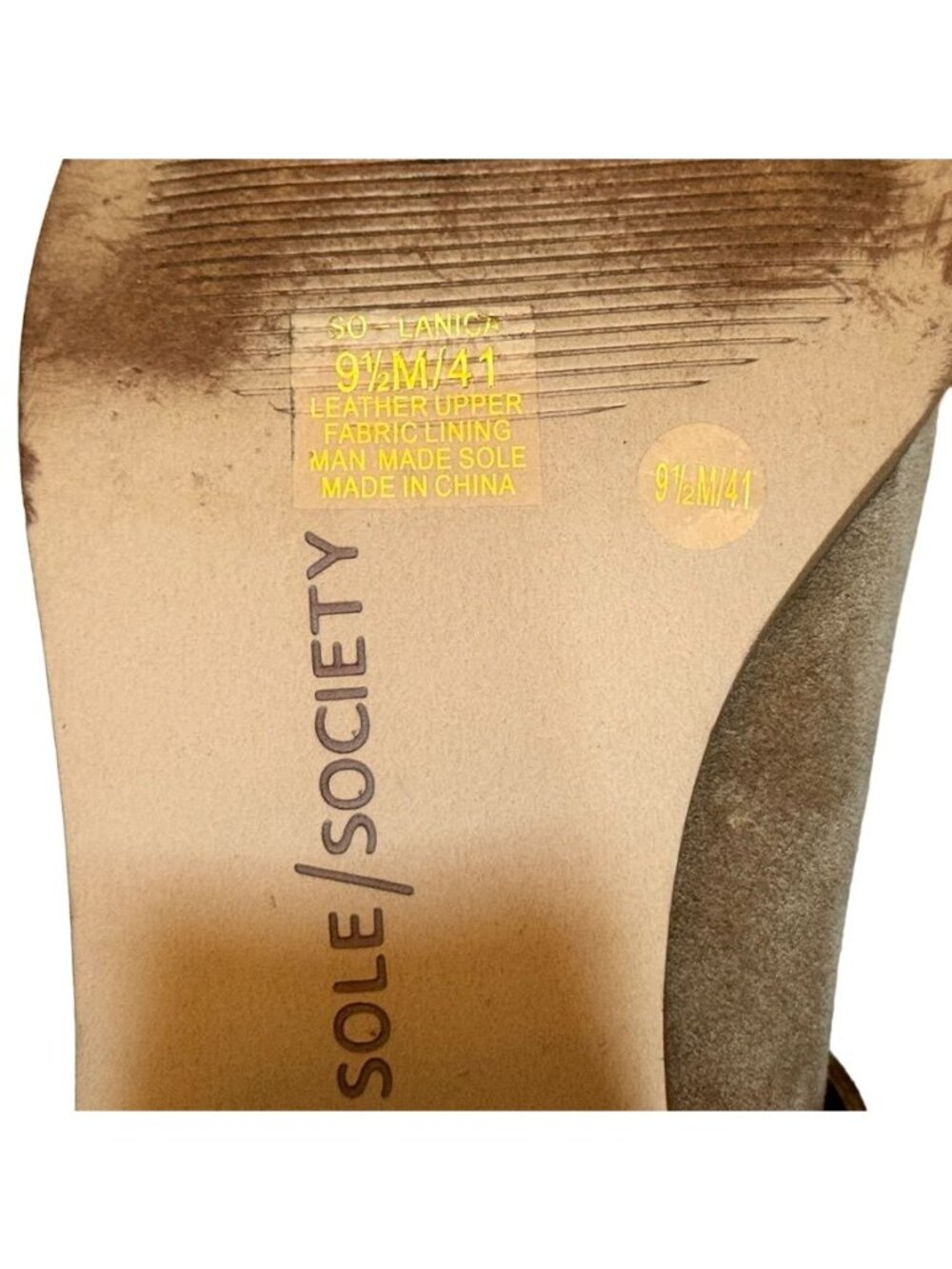 Sole Society Low Ankle Boot US 9.5M, EU 41 Beige Suede - Picture 11 of 13